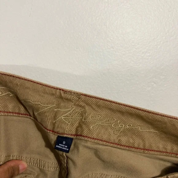 Tommy Hilfiger Corduroy Mini Skirt Women Size 8 Tan Preppy CLASSIC - Picture 7 of 10